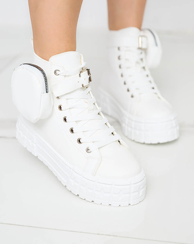 Damen Sportschuhe aus Öko-Leder in Weiß Kolibs- Footwear