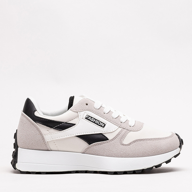 Weiße und graue Damen-Sportschuhe von Berinn - Schuhe