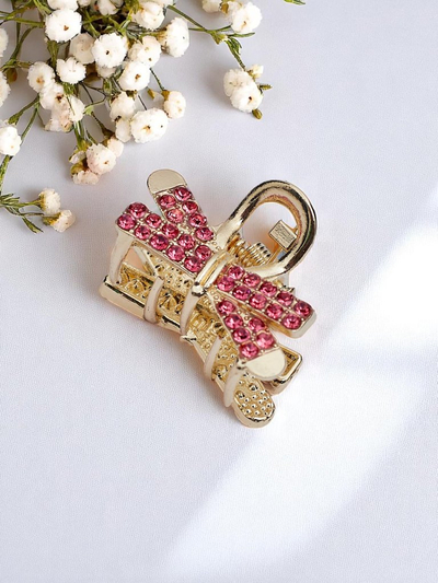 Royalfashion Haarklammer mit Strasssteinen Goldene Klammer