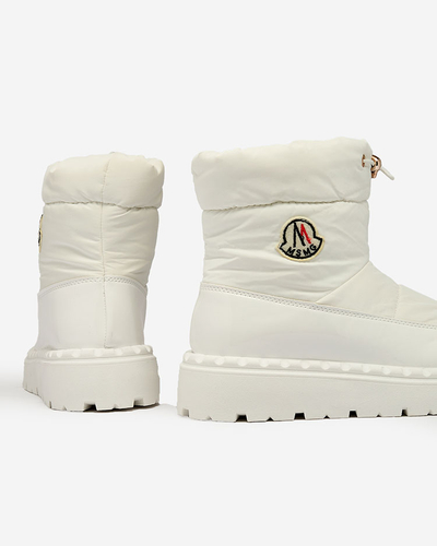 Royalfashion Damen Schlupf-Schneestiefel in weißer Farbe Ireda