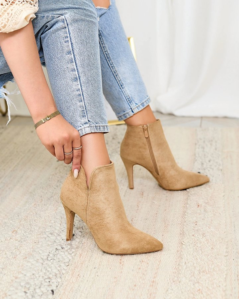 Royalfashion Hellbraune Damen Stöckelschuhe Amalenika