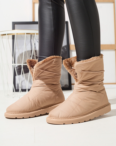 Hellbraune Damenschuhe a'la Schneestiefel Amirfu- Footwear