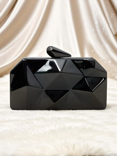 Royalfashion Damen-Clutch Envelope Handtasche Metal Muse