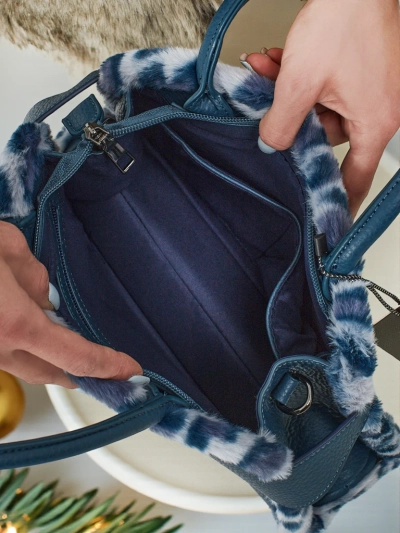 Kleine Damenhandtasche aus Öko-Leder mit Leopardenmuster Panthory