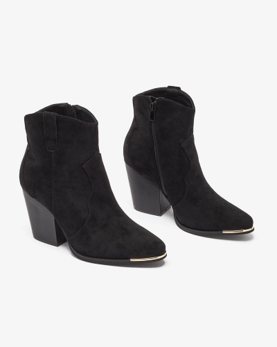 Royalfashion Schwarzer isolierter Damenstiefel Diva Charms