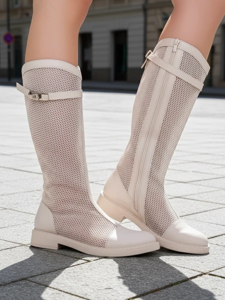 Royalfashion Hohe durchlässige Damen-Stiefeletten Ovittole