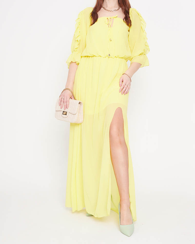 Gelbes spanisches Maxikleid für Damen - Kleidung