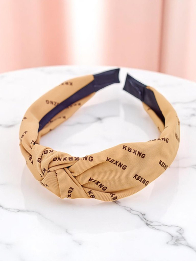 Royalfashion Geflochtenes, gemustertes Haarband Graphit Boom