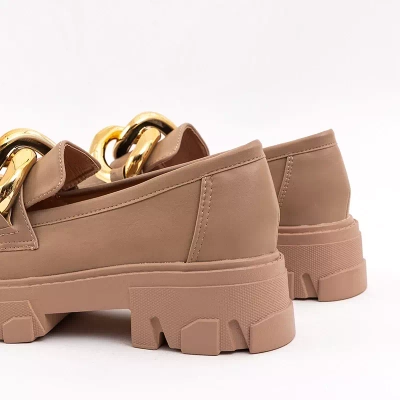 OUTLET Braune Schuhe mit goldenem Ornament Lygia - Schuhe
