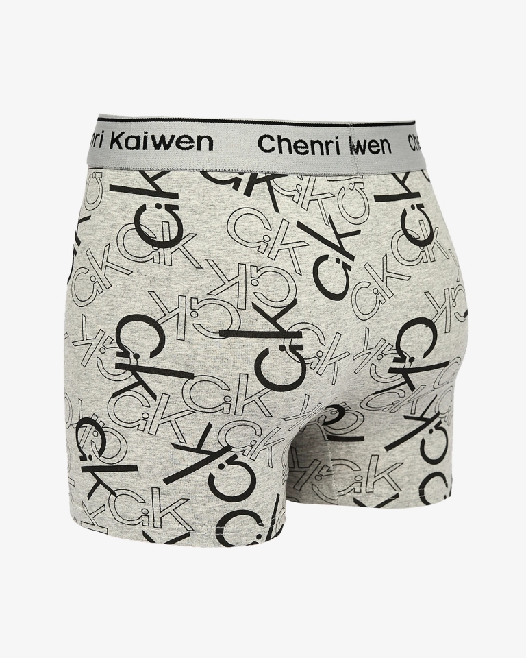 Royalfashion Herren Boxershorts mit Druck in hellgrau