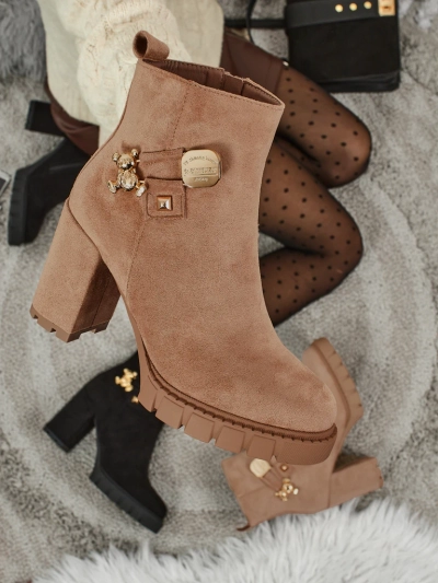 Ботильйони жіночі еко замшеві на підборах Bearr