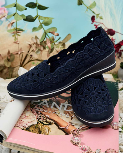 Royalfashion Damen Halbschuhe mit niedrigem Absatz Dellio