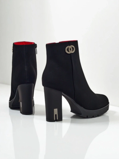 Botki Stella Schwarze Elegante mit Absatz