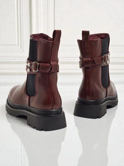 Höhere Damenstiefeletten aus Öko-Leder Pearl Mist