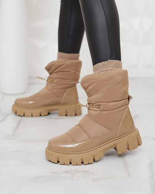 Жіночі снігоступи Royalfashion Slip-on коричневі Sadella