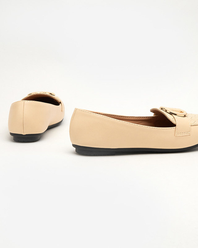 Eco-Leder-Loafer in Beige Amida - Schuhe
