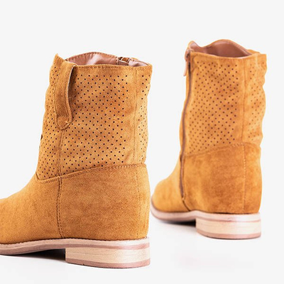 Braune Cowboystiefel mit verdecktem Keil Taize - Footwear