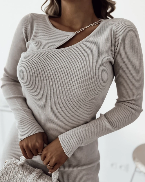 Жіноча міні-сукня Royalfashion бежевого кольору