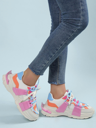 Royalfashion Damen Sportsneaker mit Gummieinsätzen Bubble