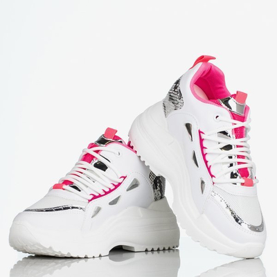 Weiße Damenschuhe mit dicker Sohle Gisela - Footwear