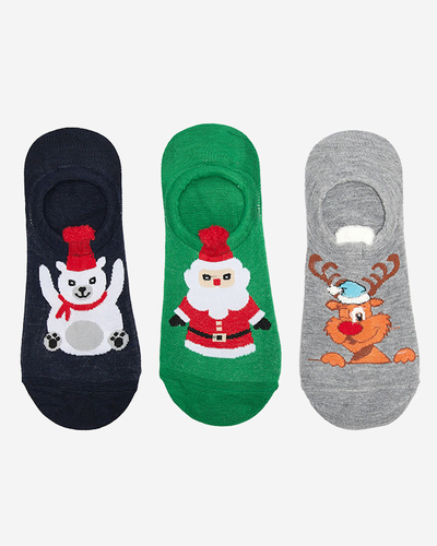 Christmas Printed Foot Socks 3er-Pack - Unterwäsche
