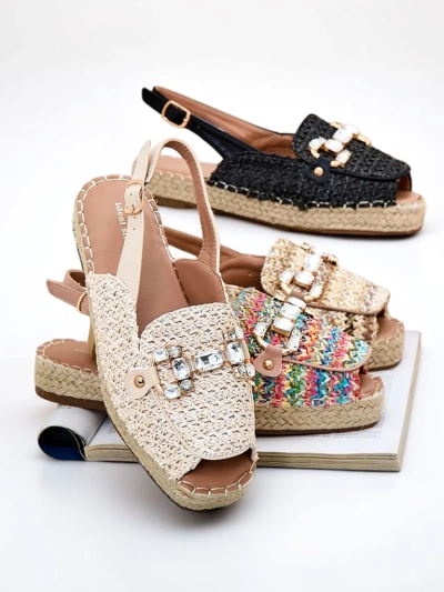 Royalfashion Damen-Espadrilles mit offener Spitze