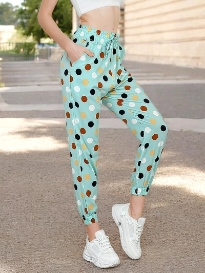 Royalfashion Damen Stoffhose mit Tupfen