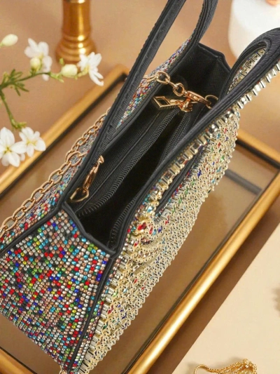 Royalfashion Damen Clutch Handtasche mit Zirkonia Myra Quill
