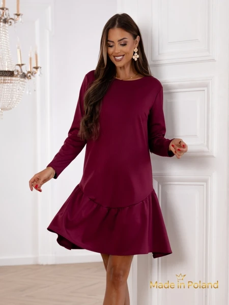 Mini-Damenkleid mit Rüschen