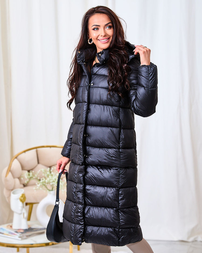 Royalfashion Schwarze Damen Winterjacke