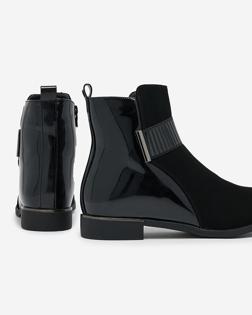 Royalfashion Чорні матові жіночі черевики Reperra