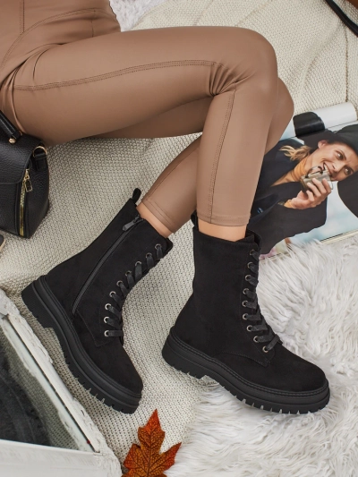 Damen Eco-Wildleder Worker Boots Molistea