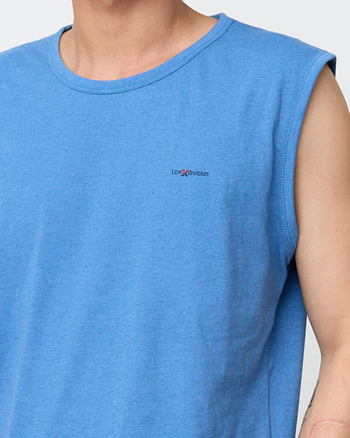 Чоловіча кобальтова футболка без рукавів - Одяг