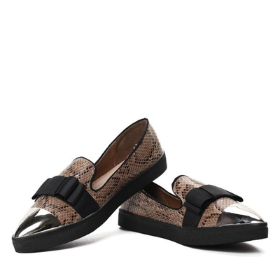 Khaki-Slip-On mit Emmalynn-Schleife - Schuhe