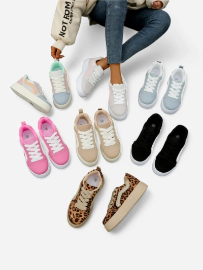 Royalfashion Damen Plattform Sport Sneakers Ensis