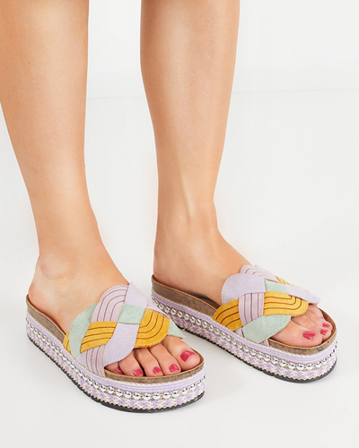 Фіолетові жіночі на грубій підошві Cekolina