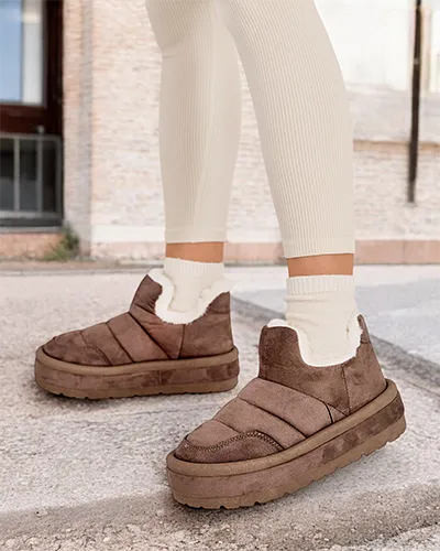 Royalfashion Damen Zoeno kurze Stiefel a'la Schneestiefel