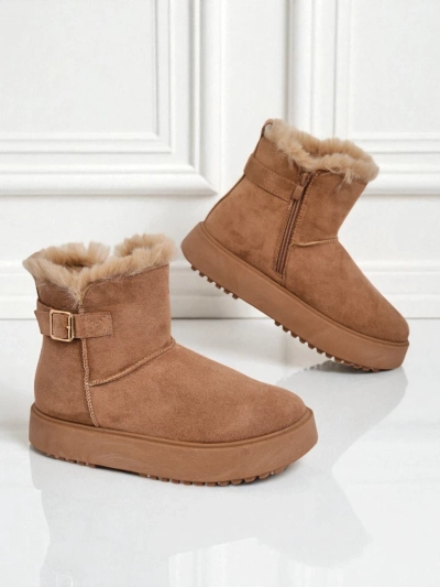 Royalfashion Kurze Damenstiefel im Schneestiefel-Stil Winter Crest