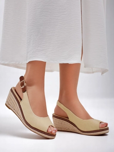 Royalfashion Damen Keil sandals offene Zehen Tafenis