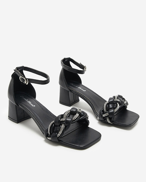 Чорні жіночі босоніжки на пості Марієнка - Взуття