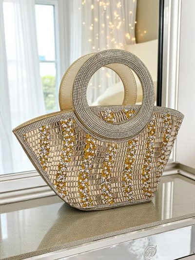 Kleine Damenhandtasche mit Zirkonia-Steinen Sparkle Queen