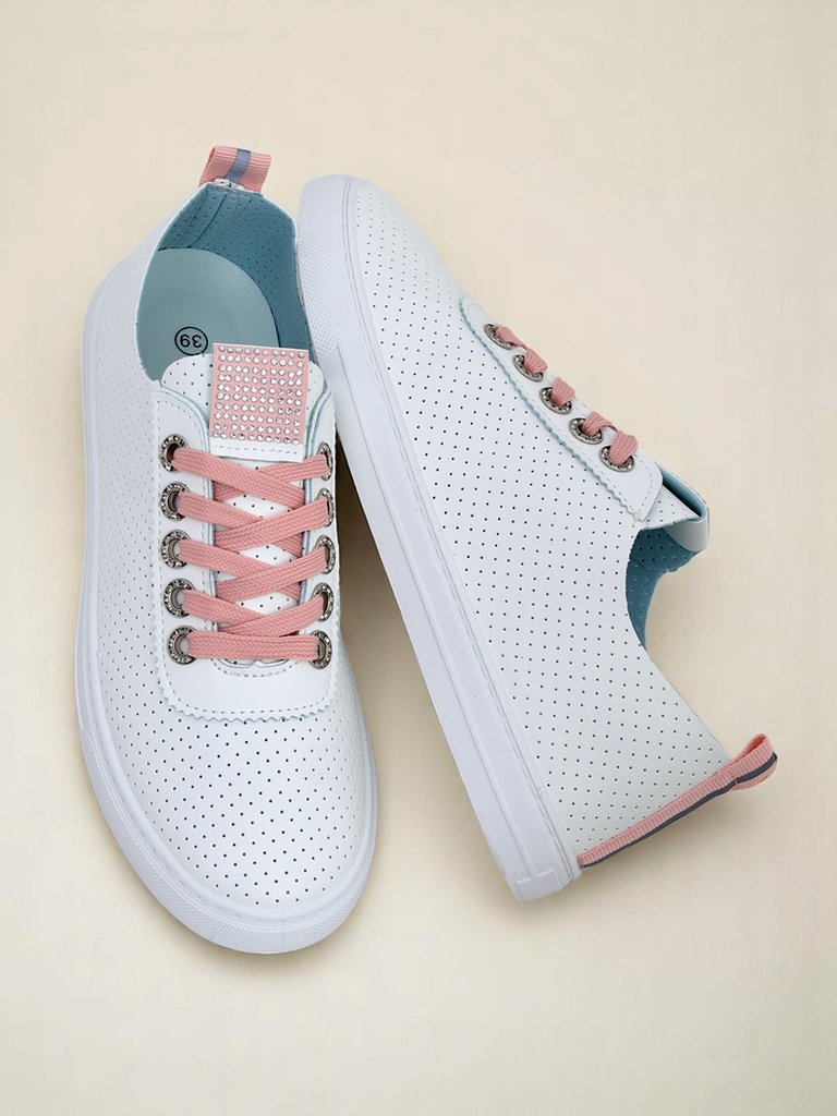 Royalfashion Damen-Öko-Leder-Sneaker PureWalk