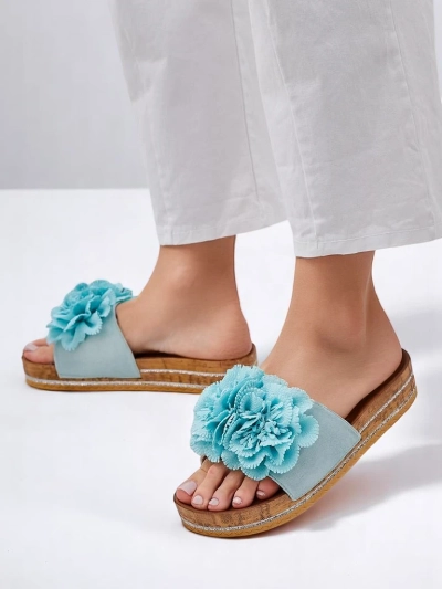 Royalfashion Damen Flip-Flops mit Blumen Focce