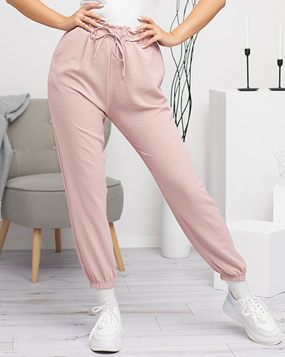 Damen-Stoffhose in Pink PLUS SIZE - Bekleidung