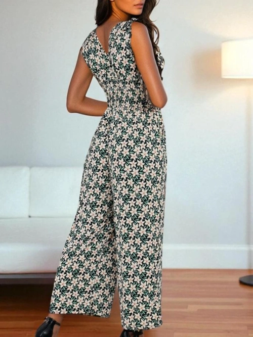 Жіночий довгий комбінезон з принтом Royalfashion