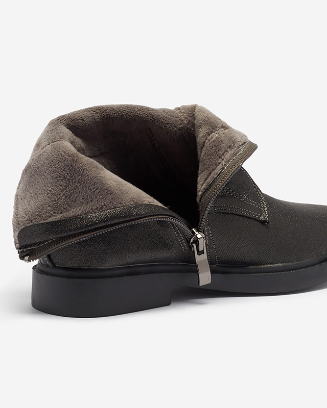 Glänzende Stiefel für Mädchen in Graphit Allasi- Footwear