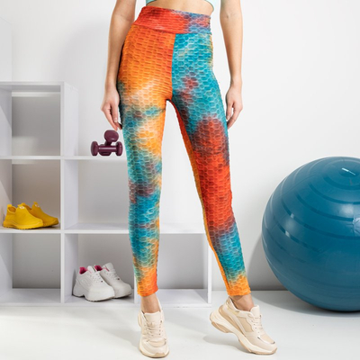 Orange Damen Sport Leggings - Kleidung