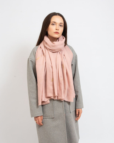 Royalfashion Pinker dünner Damenschal mit Glitzer