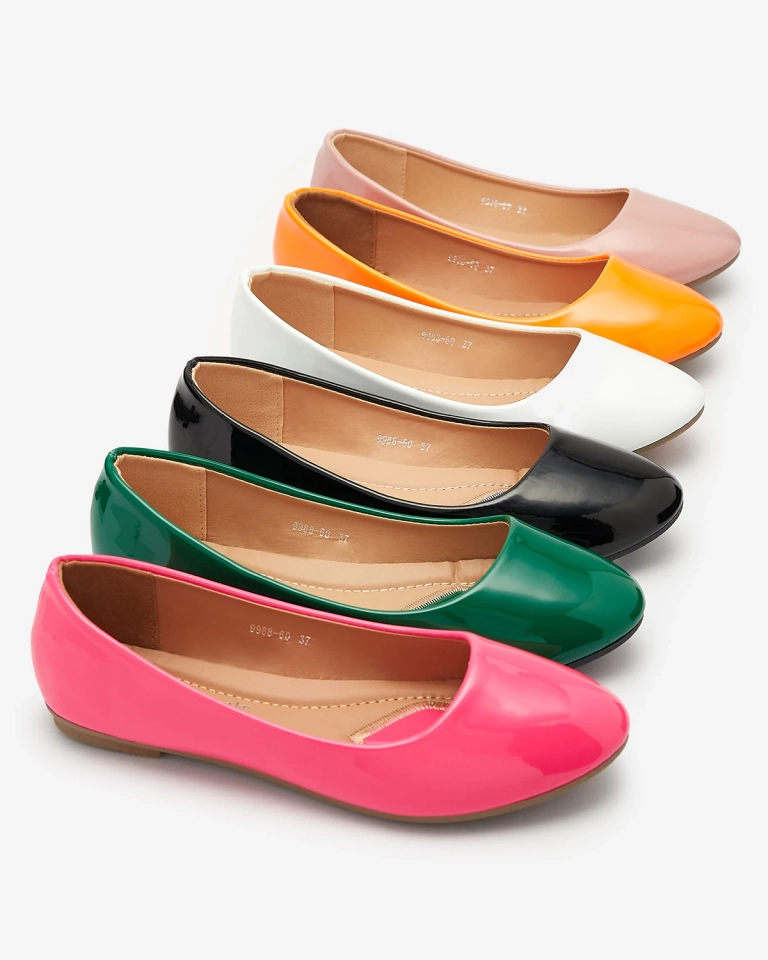 Neonrosa lackierte Damen-Ballerinas Fama - Footwear