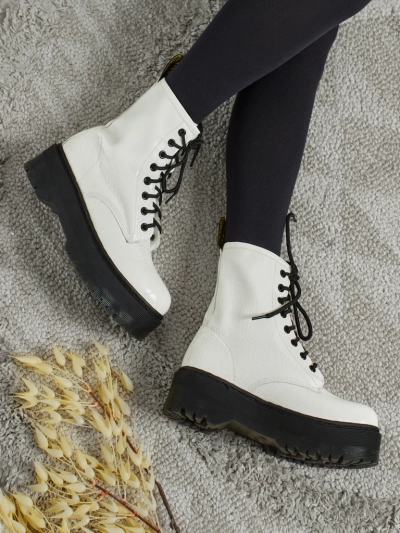 Damen Worker Boots mit Prägung Arvessa